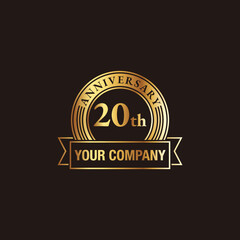 Gold Anniversary Stamp or Badge for Company Graphic Element