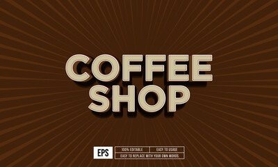 Coffee shop text effect Template