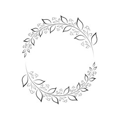 Obraz premium classic, element, pattern, branch, line, text, flyer, poster, foliage, nature, artistic, eucalyptus, botanical, creative, floral frame, design, vector, ornate, retro, marriage, graphic, celebration, l