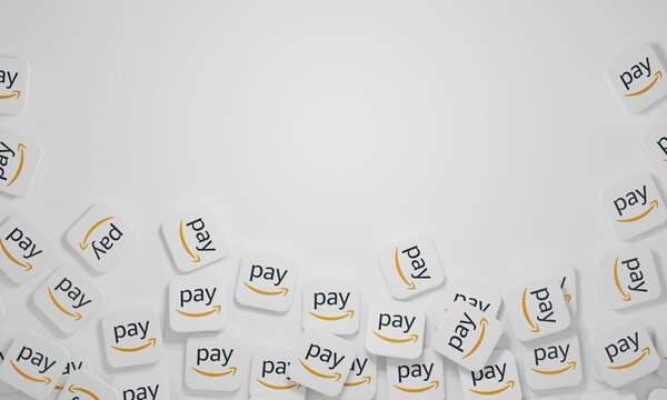 Melitopol, Ukraine - November 21, 2022: Amazon Pay logo icon isolated on color background. Amazon Pay - an online payments processing service owned by Amazon