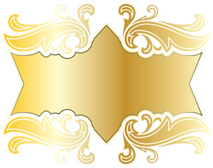 label ribbon vector golden shiny tie ornamental luxury premium pro