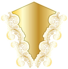 label ribbon vector golden shiny tie ornamental luxury premium pro