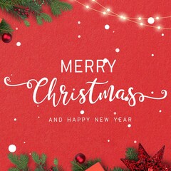 Merry christmas instagram post template