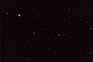 Milky Way stars and constellations on evening sky.