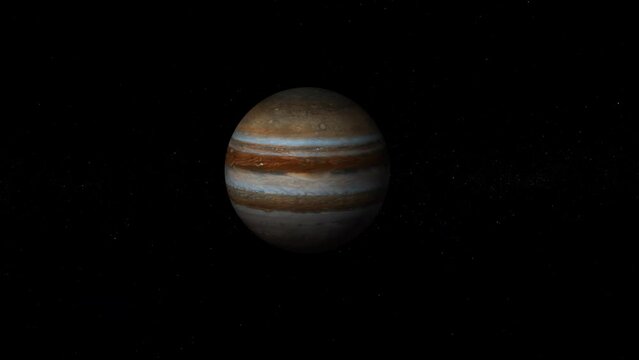 3d Jupiter planet zoom in