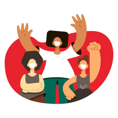 young people, simple design element