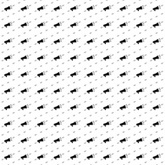 Square seamless background pattern from geometric shapes are different sizes and opacity. The pattern is evenly filled with big black megaphone symbols. Vector illustration on white background