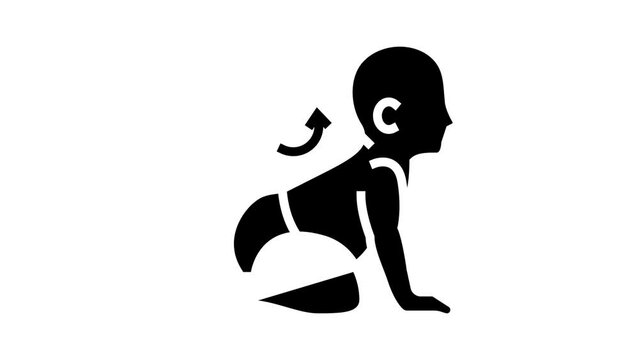 symmetrical tonic neck reflex glyph icon animation