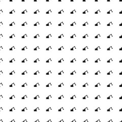 Square seamless background pattern from black excavator symbols. The pattern is evenly filled. Vector illustration on white background