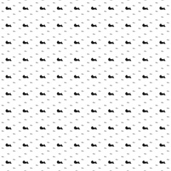 Square seamless background pattern from black bulldozer symbols are different sizes and opacity. The pattern is evenly filled. Vector illustration on white background