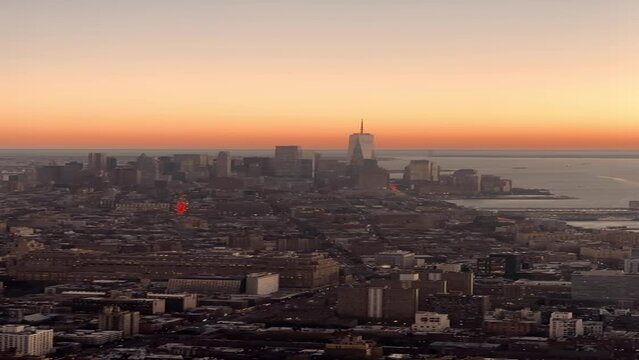 Timelapse New York city at Sunset 