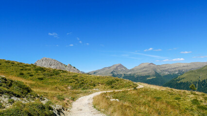 Fototapeta na wymiar landscape with path and mountains