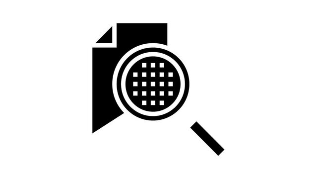 filter paper for filtration glyph icon animation