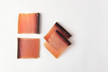 Tuna salting on a white background typical of Spain
