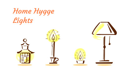 Home hygge lights for indoor evening pastime