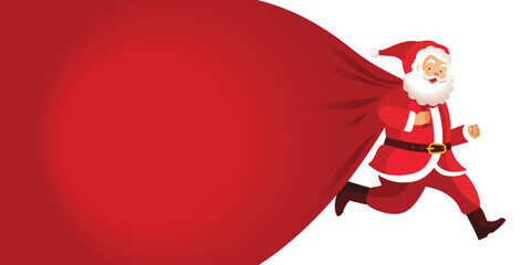 Santa Claus carrying huge bag character Christmas