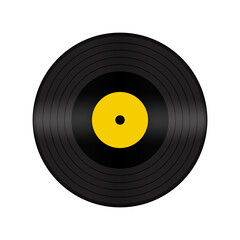 Realistic vinyl record. Vector, record for gramophone. Classic vinyl record for music. Editable isolated object.