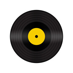 Realistic vinyl record. Vector, record for gramophone. Classic vinyl record for music. Editable isolated object.