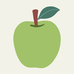 Doodle freehand simplicity drawing of apple.