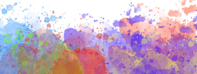 Fototapeta na wymiar A Colorful Brushed Painted Abstract Background watercolor illustration background ,Paint stains with spots, blots, grains, splashes. Colorful wallpaper. 