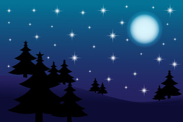 Naklejka premium Christmas eve background vector illustration.