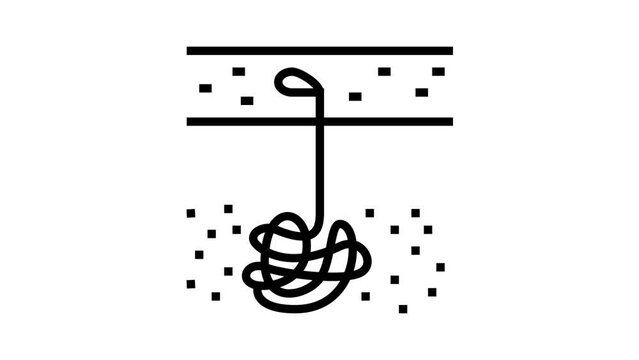 sweat skin production line icon animation