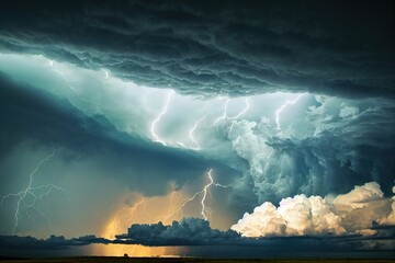 Fototapeta premium huge dark storm clouds