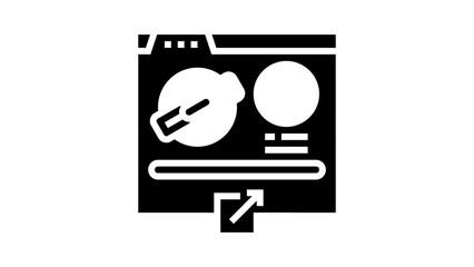 affiliate link glyph icon animation