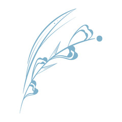 Fototapeta na wymiar Isolated blue vintage floral frame ornament Vector illustration
