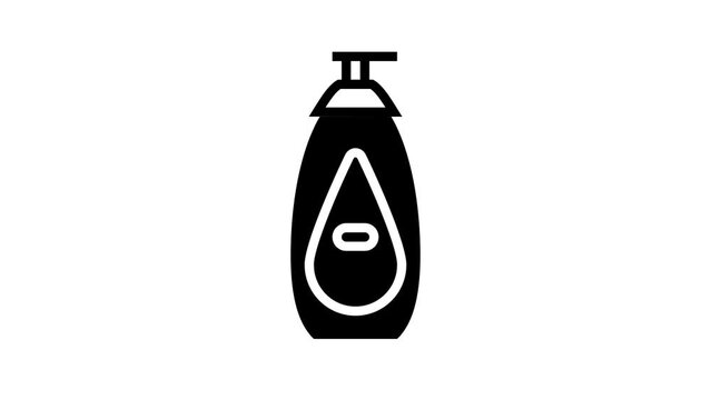 baby lotion cosmetic line icon animation