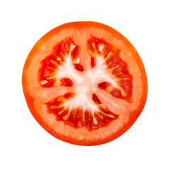 Red tomato slice isolated
