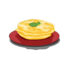 Paratha background. Design with cartoon style.