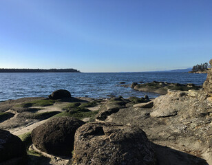 Fototapeta na wymiar East Coast of Vancouver Island between Parksville and Nanoose Bay, British Columbia, Canada