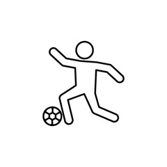 Fototapeta na wymiar Football player icon illustration on white background