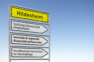 Wegweiser, Hochschulstandort, Hildesheim, (Symbolbild)