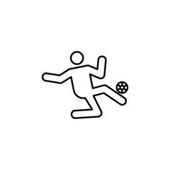 Football player icon illustration on white background