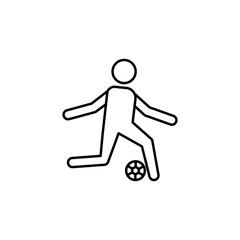 Fototapeta na wymiar Football player icon illustration on white background