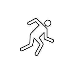 Football player icon illustration on white background