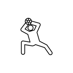 Football player icon illustration on white background