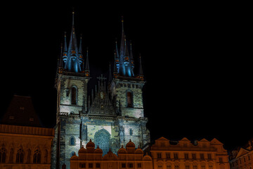 Fototapeta na wymiar Church of Our Lady before Tyn in Prague