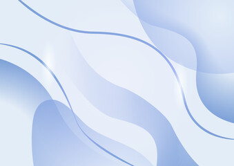 Abstract blue background with wave curve line shapes.