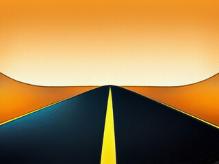 Fototapeta na wymiar Mountain road digital painting illustration