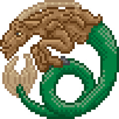 Fototapeta premium Zodiac Horoscope Capricorn Pixel Art Sign