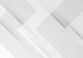 Obraz premium Abstract white gray background. Modern abstract line pattern (wave curves) in premium color. Luxury white stripe vector layout for business background, certificate, brochure template
