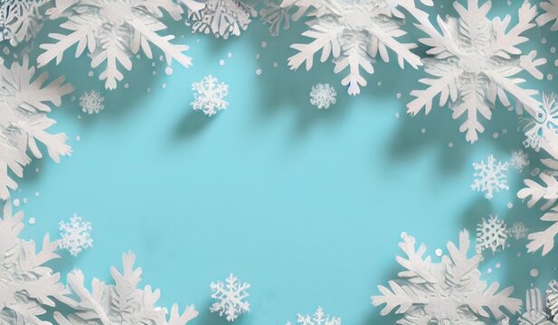 AI-generated Image Of A Papercut Winter Themed Holiday Card