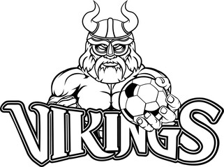Viking Soccer Football Sports Mascot