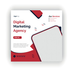 Digital Marketing Agency Social Media Post Template Design