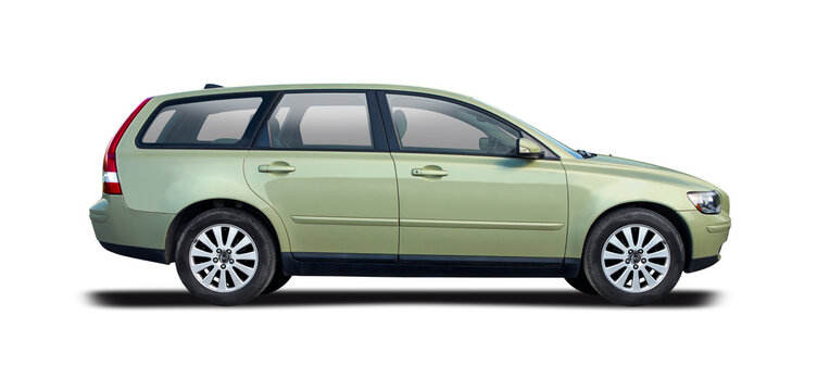 Volvo V50 car, side view isolated on white background, 31 March 2015, Thessaloniki, Greece	

