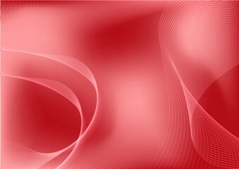 Abstract light red background with line wave curve shapes