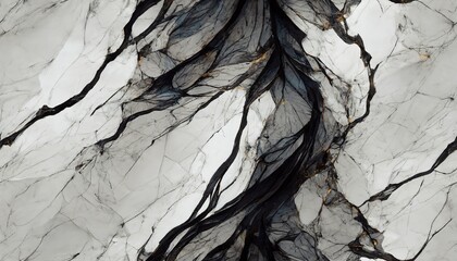 Black and white marble seamless natural pattern, 